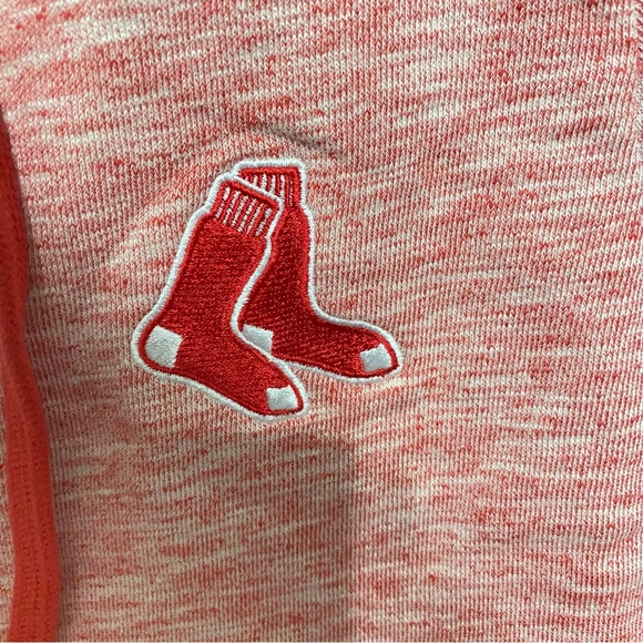 Boston Red Sox Sweater Womens Small Sm Antigua Pullover Hoodie Red 100% Cotton - Picture 8 of 10